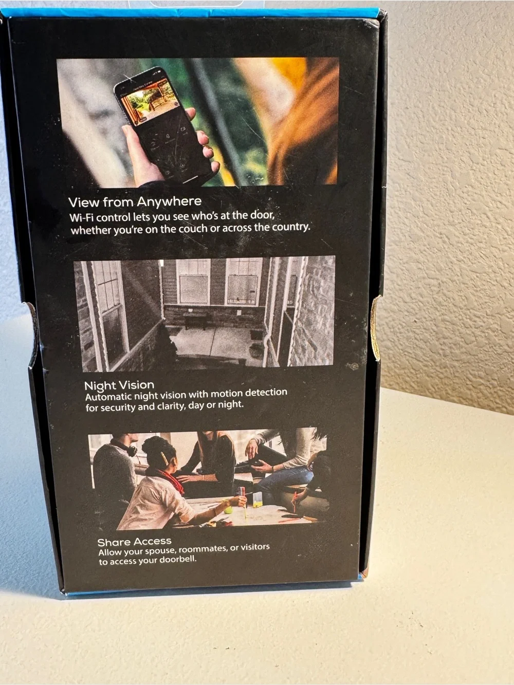 Smart Wi‑Fi Doorbell Camera — Black